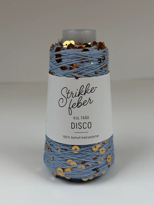 Disco - 50 g Fv. 1157 Lyseblå med guld pailletter